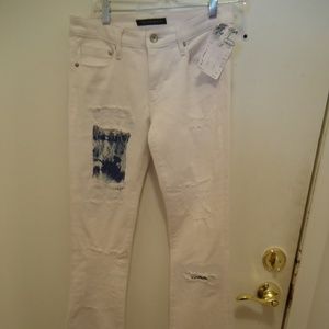 Cult of Individuality White Vixen Mid Rise Jeans